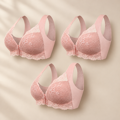 (Pack de 3) Soutien-Gorge Sans Armatures à Fermeture Frontale